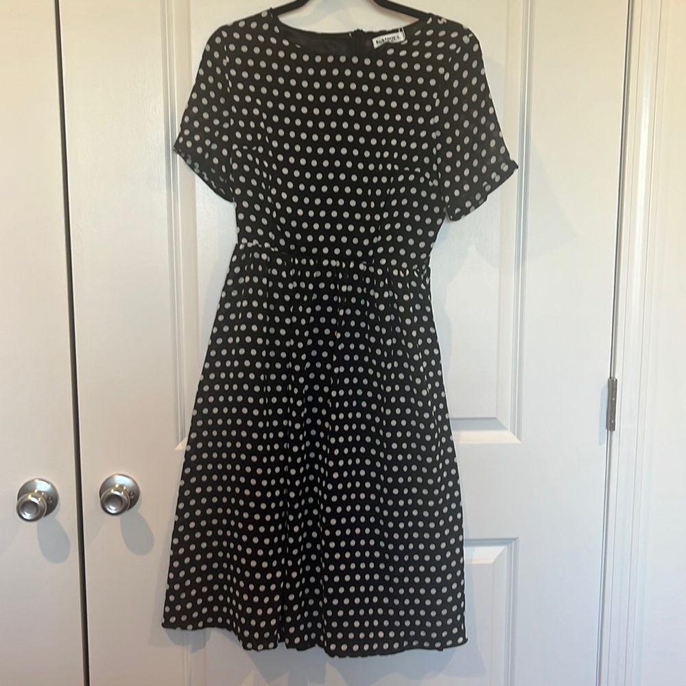 NWT midi polka dot dress